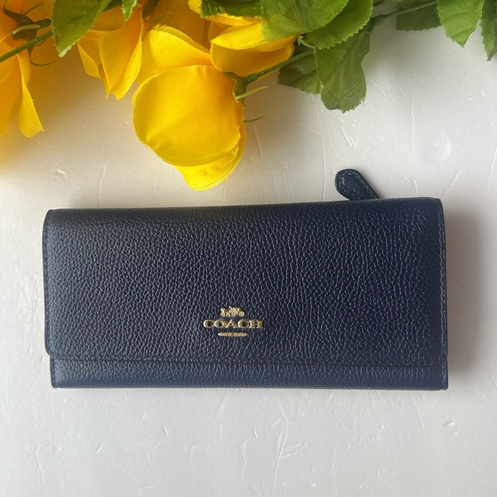 Coach Black Key Card Holder Leather Accessory - Picture 4 of 11
